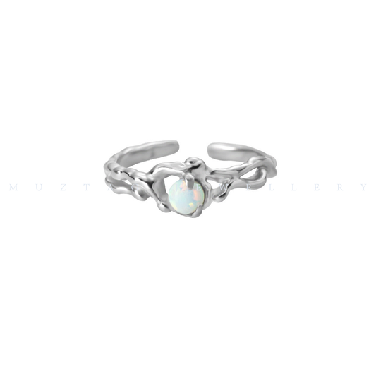 Solitaire Opal Ring