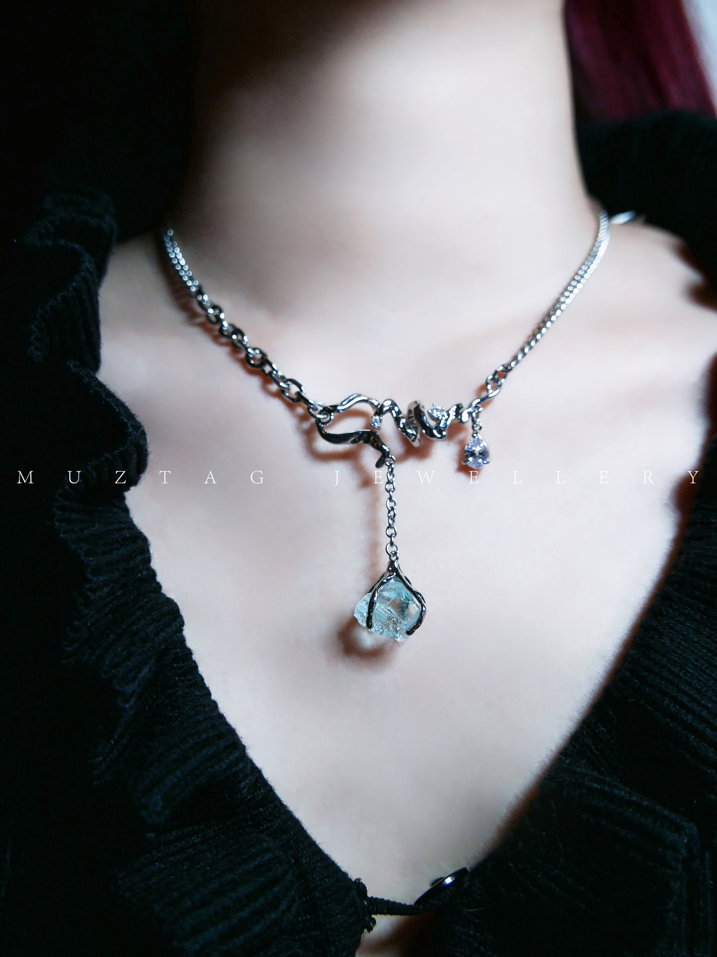 Blue Glacier-Icestone Necklace